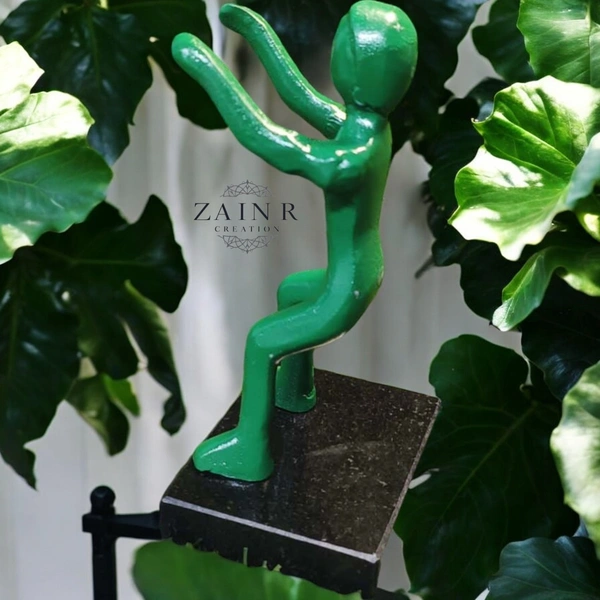 Sold By ZAIN R CREATION Smart Phone Mobile Holder Green - H.7'' L.3.5'' W.2.5'', Green, Aluminium & Granite Base