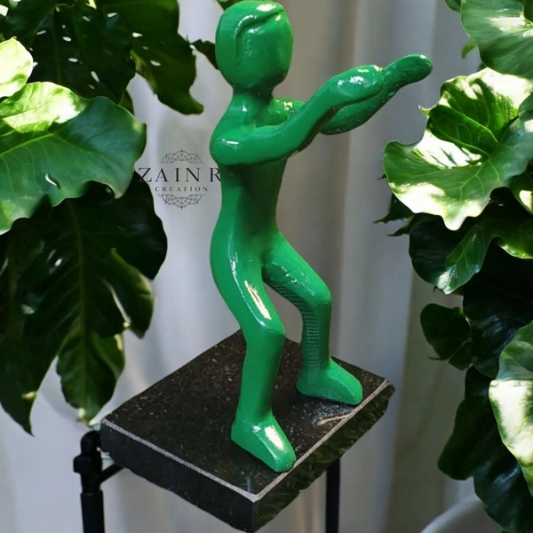 Sold By ZAIN R CREATION Smart Phone Mobile Holder Green - H.7'' L.3.5'' W.2.5'', Green, Aluminium & Granite Base