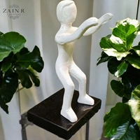 Sold By ZAIN R CREATION Smart Phone Mobile Holder White - H.7'' L.3.5'' W.2.5'', White, Aluminium & Granite Base