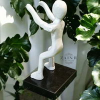 Sold By ZAIN R CREATION Smart Phone Mobile Holder White - H.7'' L.3.5'' W.2.5'', White, Aluminium & Granite Base