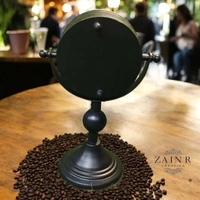 Sold By ZAIN R CREATION Table Clock for Office, Home Use - H.9.5'' L.6.5'' Base. 4'', Black, Iron