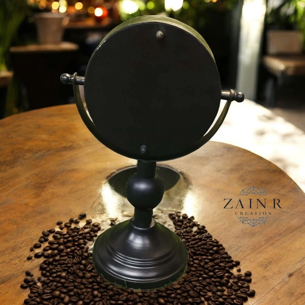 Sold By ZAIN R CREATION Table Clock for Office, Home Use - H.11'' L.7'' B.4.5'', Black, Iron