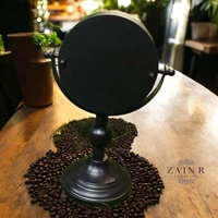 Sold By ZAIN R CREATION Table Clock for Office, Home Use - H.11'' L.7'' B.4.5'', Black, Iron