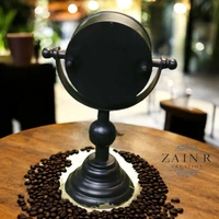 Sold By ZAIN R CREATION Table Clock for Office, Home Use - H.8.5'' L.5'' Base. 3'', Black, Iron