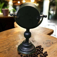 Sold By ZAIN R CREATION Table Clock for Office, Home Use - H.8.5'' L.5'' Base. 3'', Black, Iron
