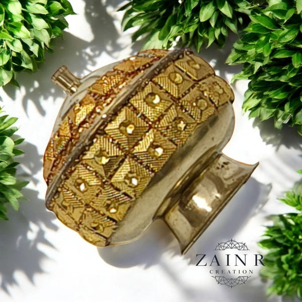 Sold By ZAIN R CREATION A Sindoor or Kumkum pot is a traditional container used to store sacred red powder - H.2'' B.2'', Brass