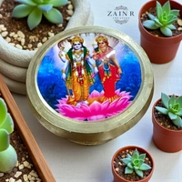 Sold By ZAIN R CREATION Brass Sindoor Box - L.1.77'' H.1'' B.1.57'', Polished, Brass