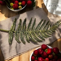Sold By ZAIN R CREATION Leaf Tray - L.15.5'' H.2'' B.7'', Brass, Aluminium