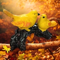 Sold By ZAIN R CREATION Birds Sitting on Branch - L.8.5'' H.5'' B.2'', Yellow, Polyresin