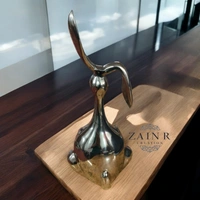 Sold By ZAIN R CREATION Rabbit Decorative Sculpture - H.14'' L.5'' W.6'', Nickel, Aluminium