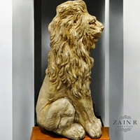 Sold By ZAIN R CREATION Lion King Sculpture Table Accents Black - H.13'' L.7'' W.5'', Polyresin