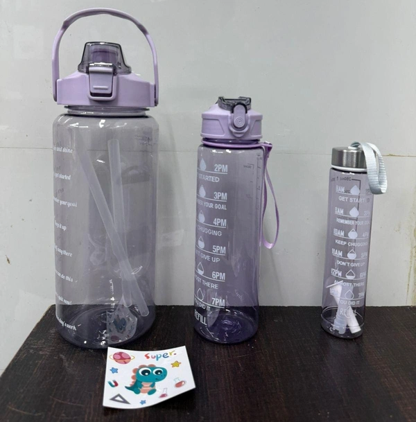 3 Pc Set Clear Bottle