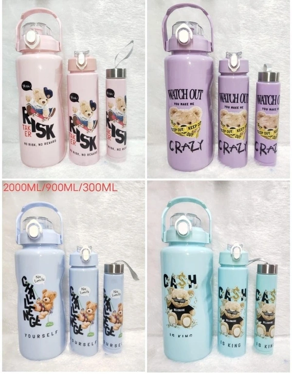 3pc motivational bottle set