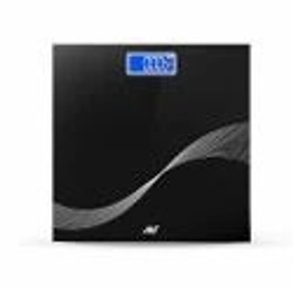 Personal Digital Glass Bathroom Weighing Scale Pack of 1 Black