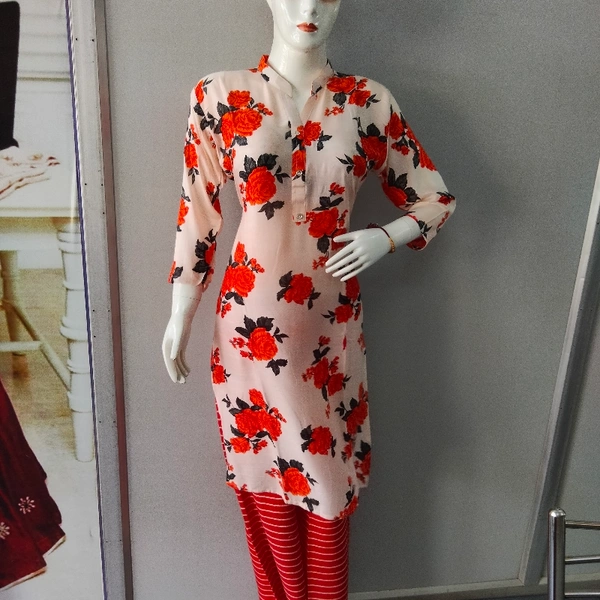 Print Plazo Set - ♥️ Red, Free Size