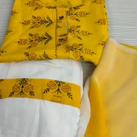 Skrit Kurti With Duptta - Free Size, Yellow 🟡 Cream