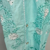 Plazo Set - Sky blue 🔵 & Cream, Free Size