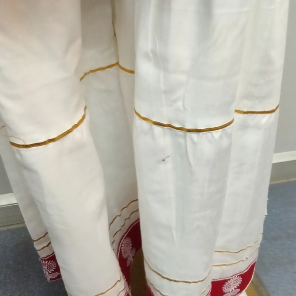 Sharara Set With Duptta - Red ♥️ & Cream, Free Size