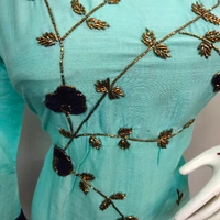 Sharara Set - Free Size, Sky blue 🔵 & Nevy Blue