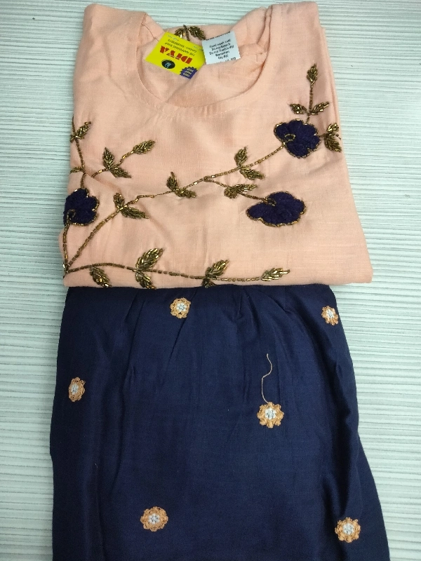 Sharara Set - Peach 🍑 & Blue, Free Size
