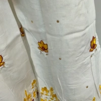 Plazo Set - Mehroon & Cream Plazo, Free Size