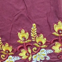 Plazo Set - Mehroon & Cream Plazo, Free Size