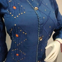 Plazo Set - Nevy Blue, Free Size