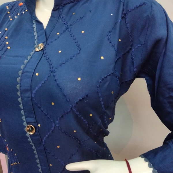 Plazo Set - Nevy Blue, Free Size