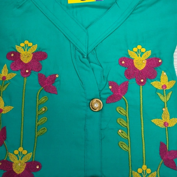Kurti - Rama Green, Free Size