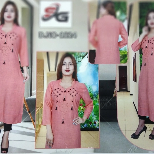 Kurti - Pink, Free Size