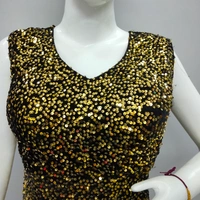 Black Velvet Golden Sequence Work - Black 🖤 and Golden sequence work, Free Size