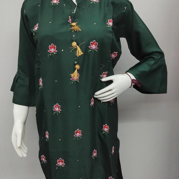 Kurti - Bottle Green, Free Size