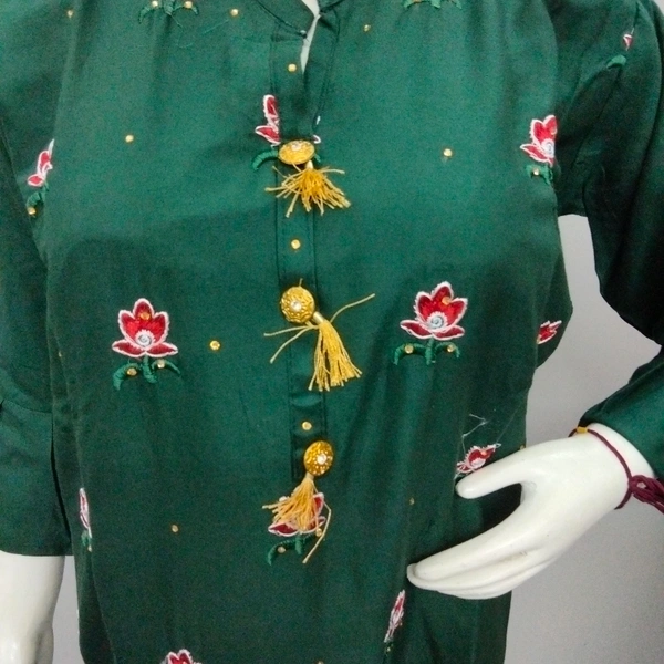 Kurti - Bottle Green, Free Size
