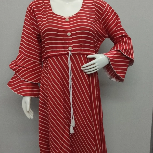 Kurti Frock Style - Red ♥️🍒, Free Size