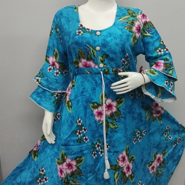Kurti Frock Style - Firozi, Free Size