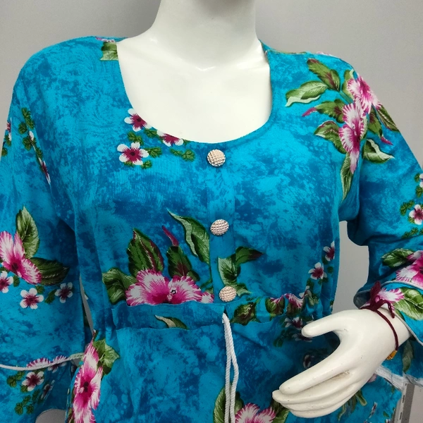 Kurti Frock Style - Firozi, Free Size