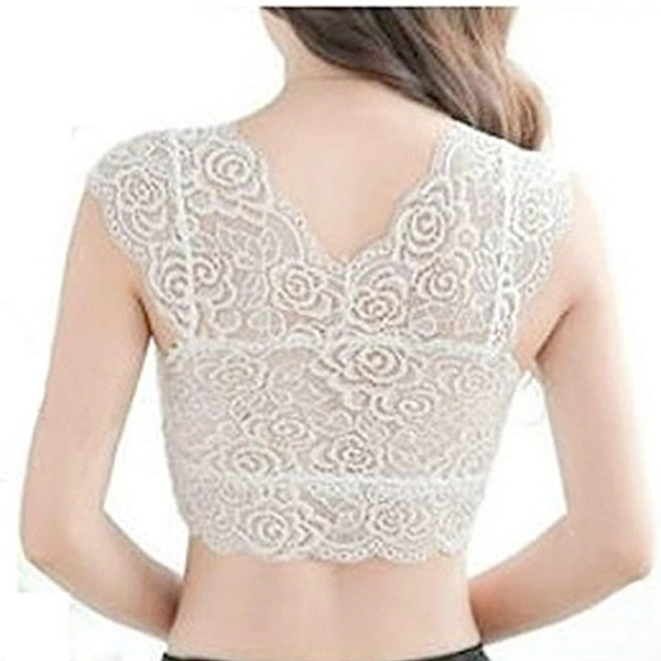 Fancy Bra Net - Cream, Free Size