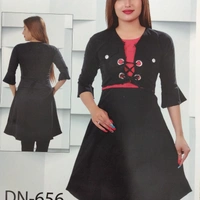 Top Frock Style - Mahroon Red, M