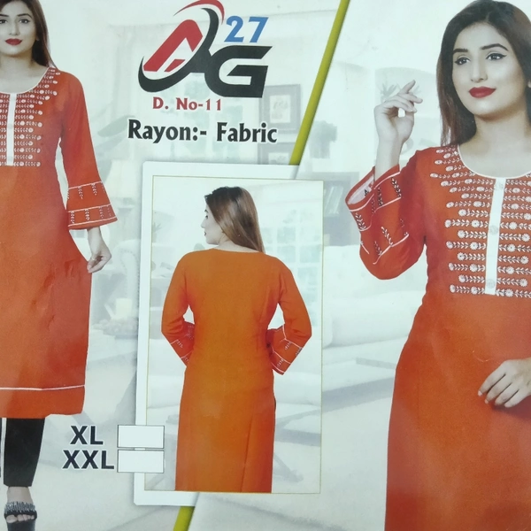 Kurti - Orange 🍊, Free Size