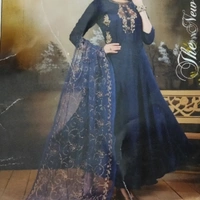 Kurti Floor Length Frock Style - Grey, Free Size