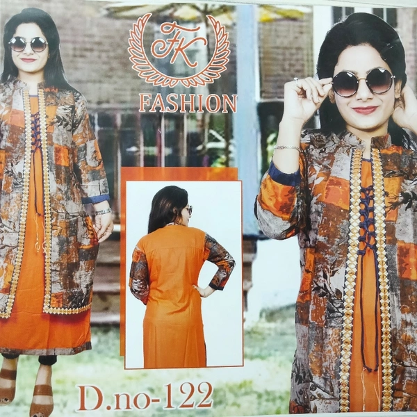 Kurti - Orange 🍊, Free Size