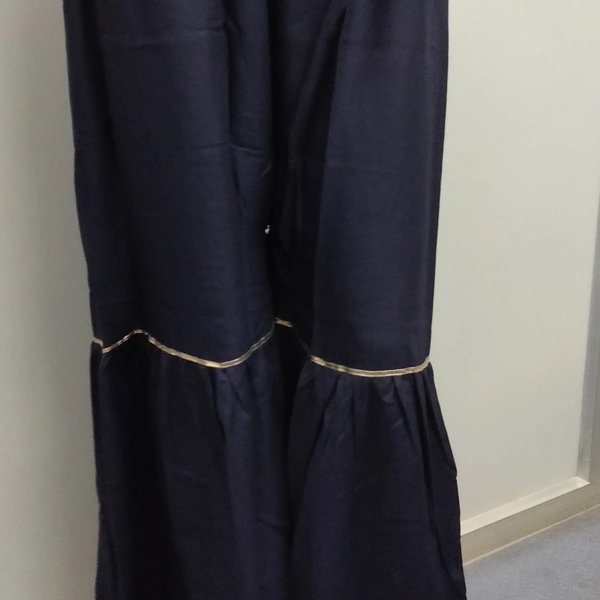 Plazo Pant - Nevy Blue, Free Size
