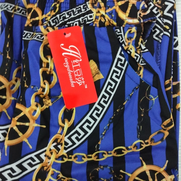 Plazo Digital Print - Black and Blue, Free Size