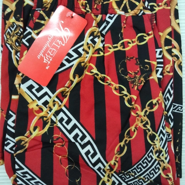 Plazo Digital Print - Black and Red, Free Size