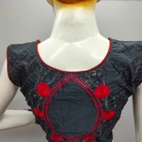 CROP TOP - Grey colour & Flower work, L