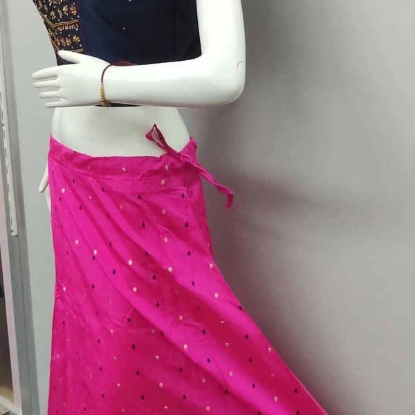 CROP TOP - L, Rani Pink and Nevy Blue Blouse, Duptta