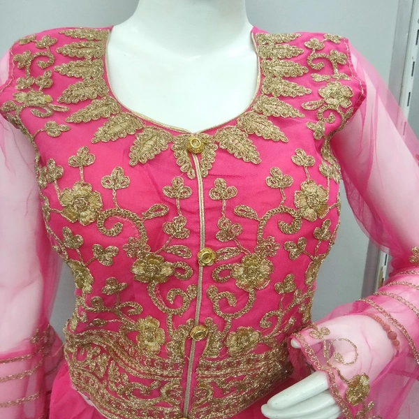 Crop Top With Long Koti - Rani, XL
