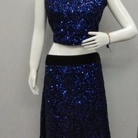 Crop Top - Velvet black colour, L