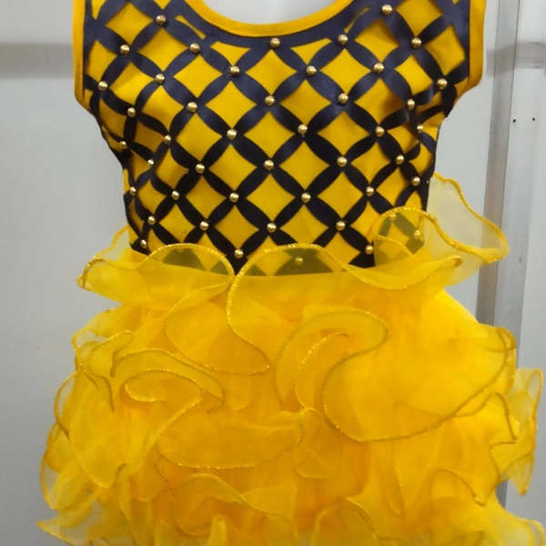 Girls Frock - Yellow Mustard, 20