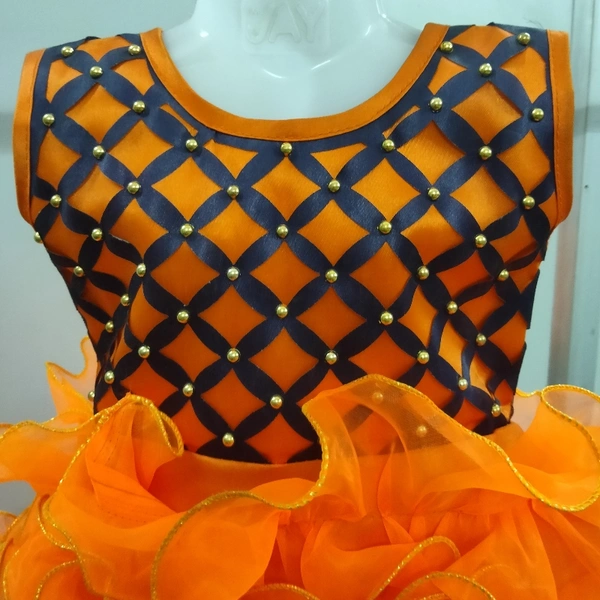 Girls Frock - Orange 🧡, 20